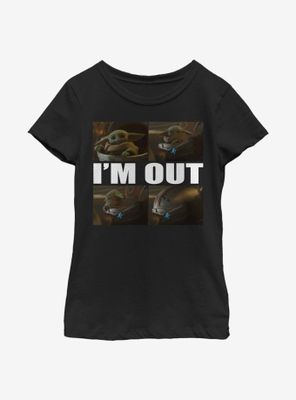 Star Wars The Mandalorian Child I'm Out Youth Girls T-Shirt