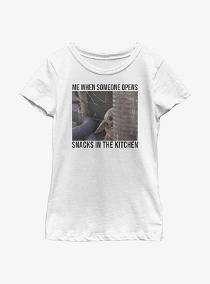 Star Wars The Mandalorian Child Hears Snacks Youth Girls T-Shirt