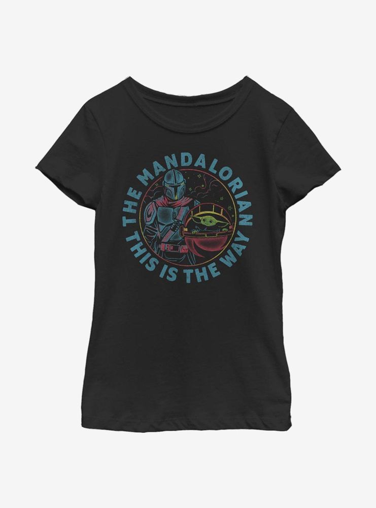 Star Wars The Mandalorian Child Rainbow Youth Girls T-Shirt