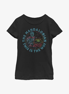 Star Wars The Mandalorian Child Rainbow Youth Girls T-Shirt