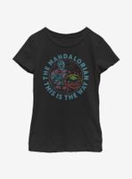 Star Wars The Mandalorian Child Rainbow Youth Girls T-Shirt