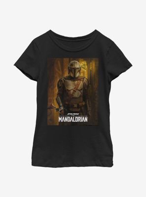 Star Wars The Mandalorian Stance Poster Youth Girls T-Shirt