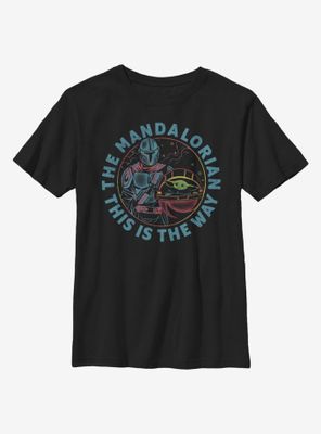 Star Wars The Mandalorian Child Rainbow Youth T-Shirt