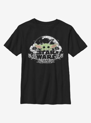 Star Wars The Mandalorian Child Floral Youth T-Shirt