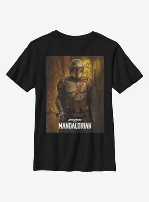 Star Wars The Mandalorian Stance Poster Youth T-Shirt