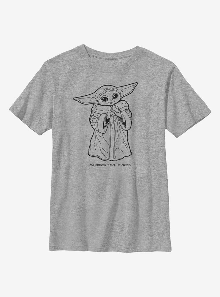 Star Wars The Mandalorian Child Wherever Youth T-Shirt