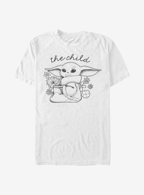 Star Wars The Mandalorian Flower Child Cute T-Shirt