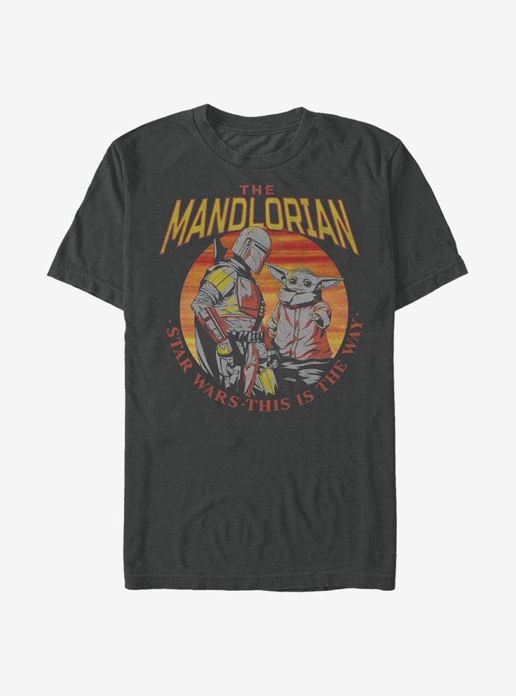 Star Wars The Mandalorian Child Mando Sunset T-Shirt