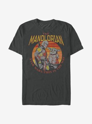 Star Wars The Mandalorian Child Mando Sunset T-Shirt