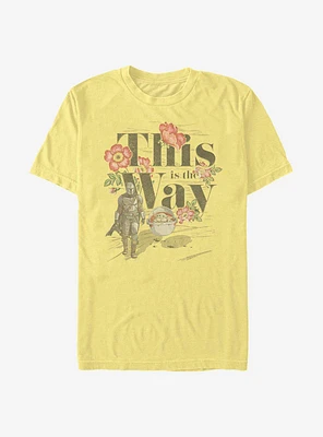 Star Wars The Mandalorian Child Way Floral T-Shirt