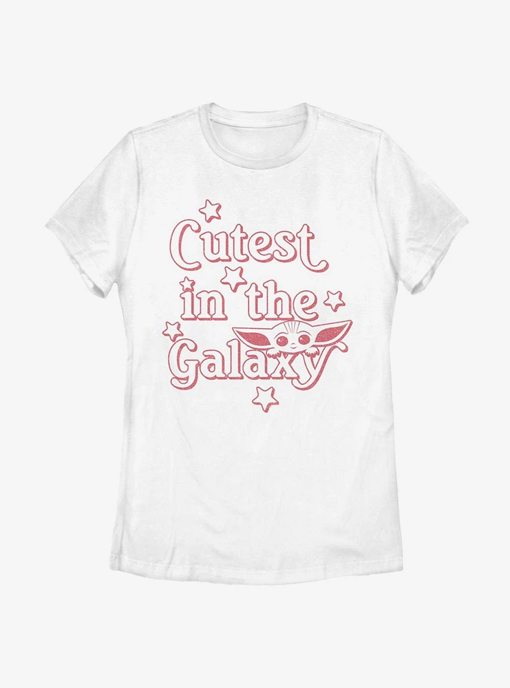 Star Wars The Mandalorian Child Cute Outline Stars Womens T-Shirt