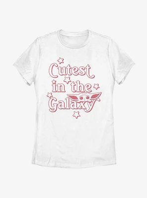 Star Wars The Mandalorian Child Cute Outline Stars Womens T-Shirt