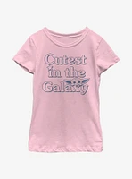 Star Wars The Mandalorian Child Cute Outline Youth Girls T-Shirt