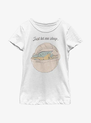 Star Wars The Mandalorian Child Let Me Sleep Youth Girls T-Shirt