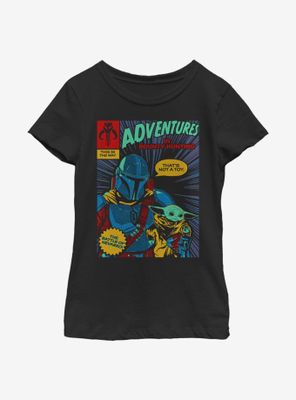 Star Wars The Mandalorian Child Adventures Comic Youth Girls T-Shirt