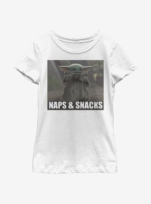 Star Wars The Mandalorian Child Nap Snack V2 Youth Girls T-Shirt