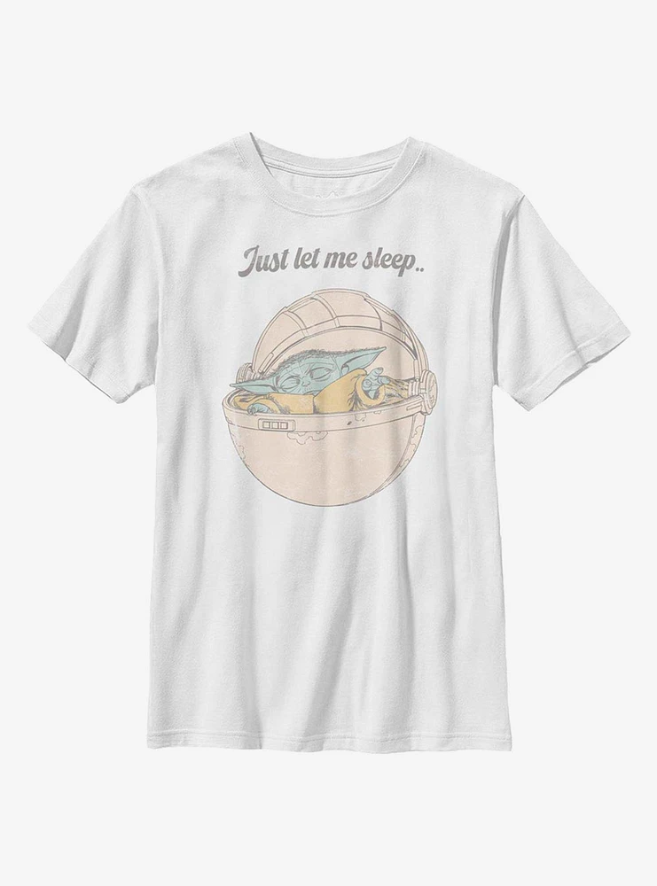 Star Wars The Mandalorian Child Let Me Sleep Youth T-Shirt