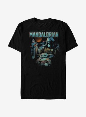 Star Wars The Mandalorian Child Bobas Back T-Shirt