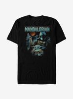 Star Wars The Mandalorian Child Bobas Back T-Shirt