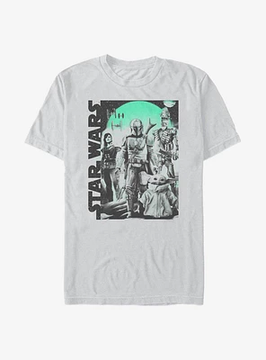 Star Wars The Mandalorian Group Poster Circle T-Shirt