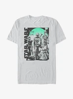 Star Wars The Mandalorian Group Poster Circle T-Shirt