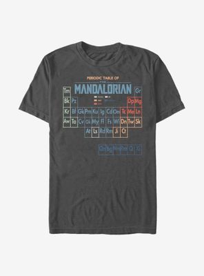 Star Wars The Mandalorian Mando Periodic Table T-Shirt