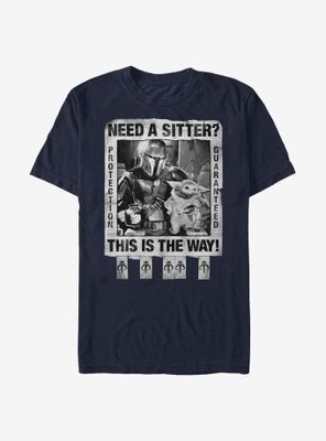 Star Wars The Mandalorian Child Sitter For Hire T-Shirt