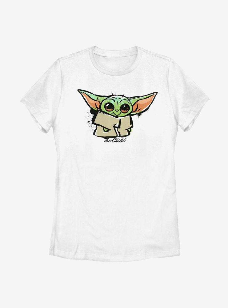 Star Wars The Mandalorian Paint Child Womens T-Shirt