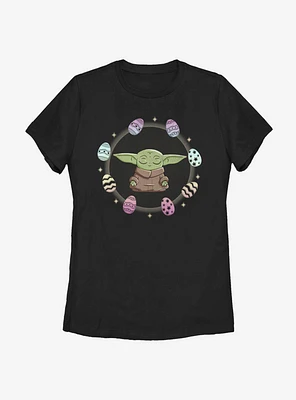 Star Wars The Mandalorian Child Egging Around Womens T-Shirt
