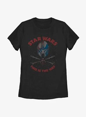 Star Wars The Mandalorian Child Crossbones Womens T-Shirt