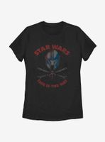 Star Wars The Mandalorian Child Crossbones Womens T-Shirt