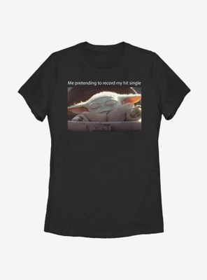 Star Wars The Mandalorian Child Hit Single Womens T-Shirt