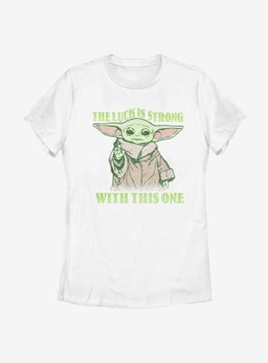 Star Wars The Mandalorian Child Strong Luck Womens T-Shirt