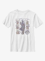 Star Wars The Mandalorian Child His Name Floral Youth T-Shirt