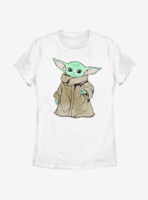 Star Wars The Mandalorian Child Sketch Simple Womens T-Shirt
