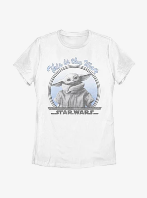 Star Wars The Mandalorian Child Round Way Womens T-Shirt