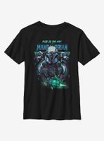 Star Wars The Mandalorian Shoot Em Down Triangle Youth T-Shirt