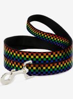 Checker Rainbow Dog Leash