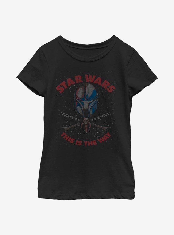 Star Wars The Mandalorian Child Crossbones Youth Girls T-Shirt