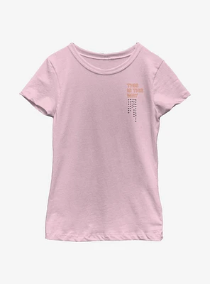 Star Wars The Mandalorian Way Outline Youth Girls T-Shirt