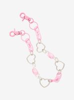 Pink Heart 18 Inch Wallet Chain