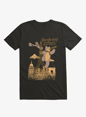 Paris King Kong Bear Eiffel Tower T-Shirt