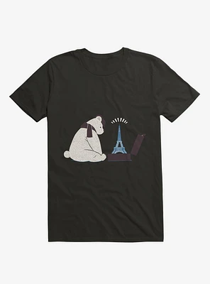 Traveler Tourist Eiffel Tower Bear Paris T-Shirt