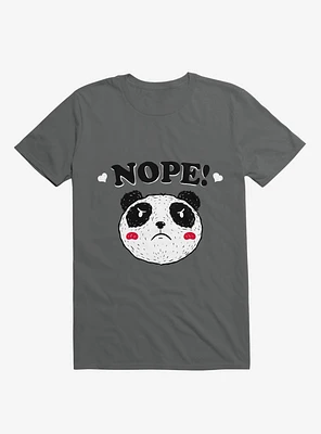 Nope Panda Charcoal Grey T-Shirt