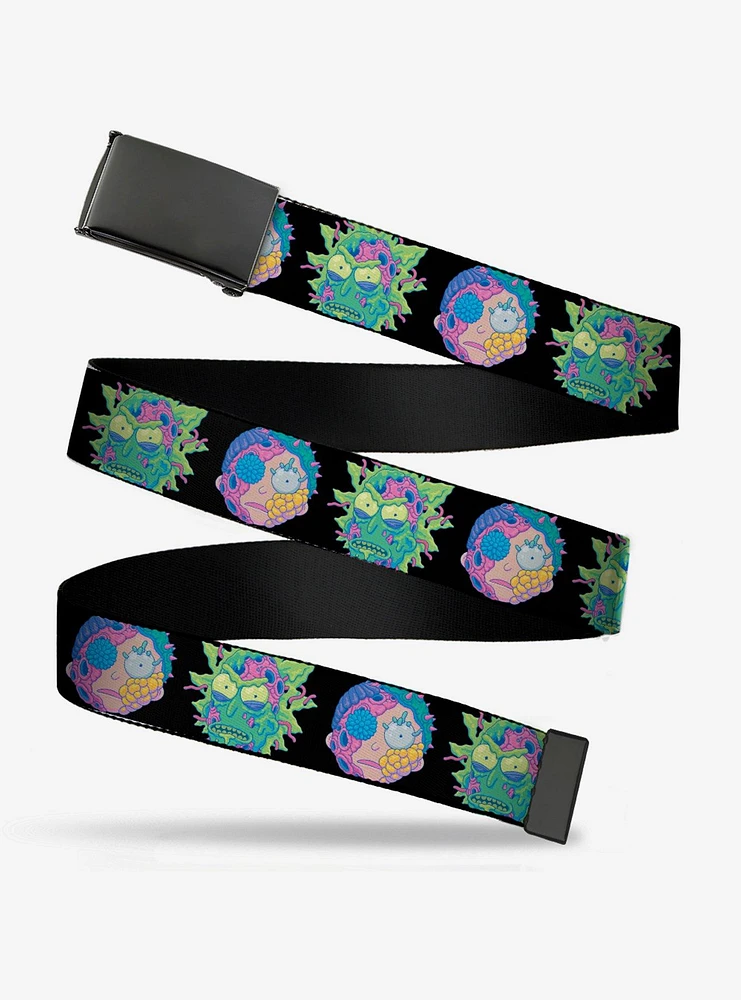 Rick and Morty Cell Faces Clamp Belt