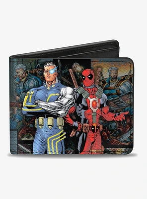 Marvel Cable and Deadpool Comic Blocks Bifold Wallet