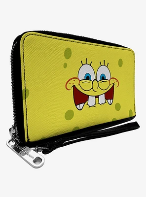 SpongeBob Biting Lip Zip Around Wallet