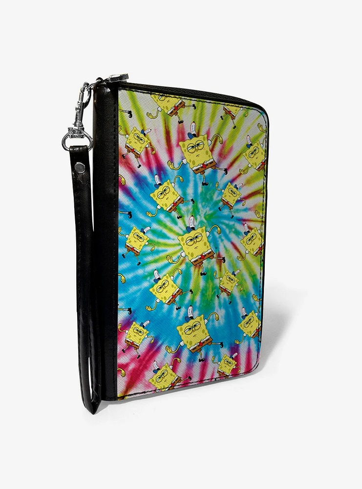 SpongeBob Dancing Tie Dye Zip Around Wallet