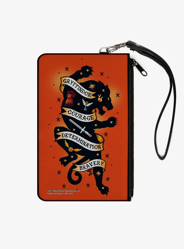 Harry Potter Gryffindor Lion Traits Canvas Clutch Wallet