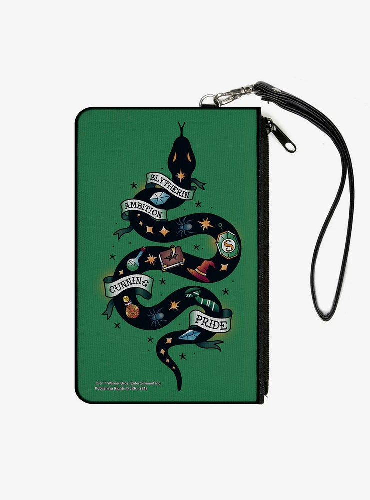 Harry Potter Slytherin Serpent Traits Canvas Clutch Wallet